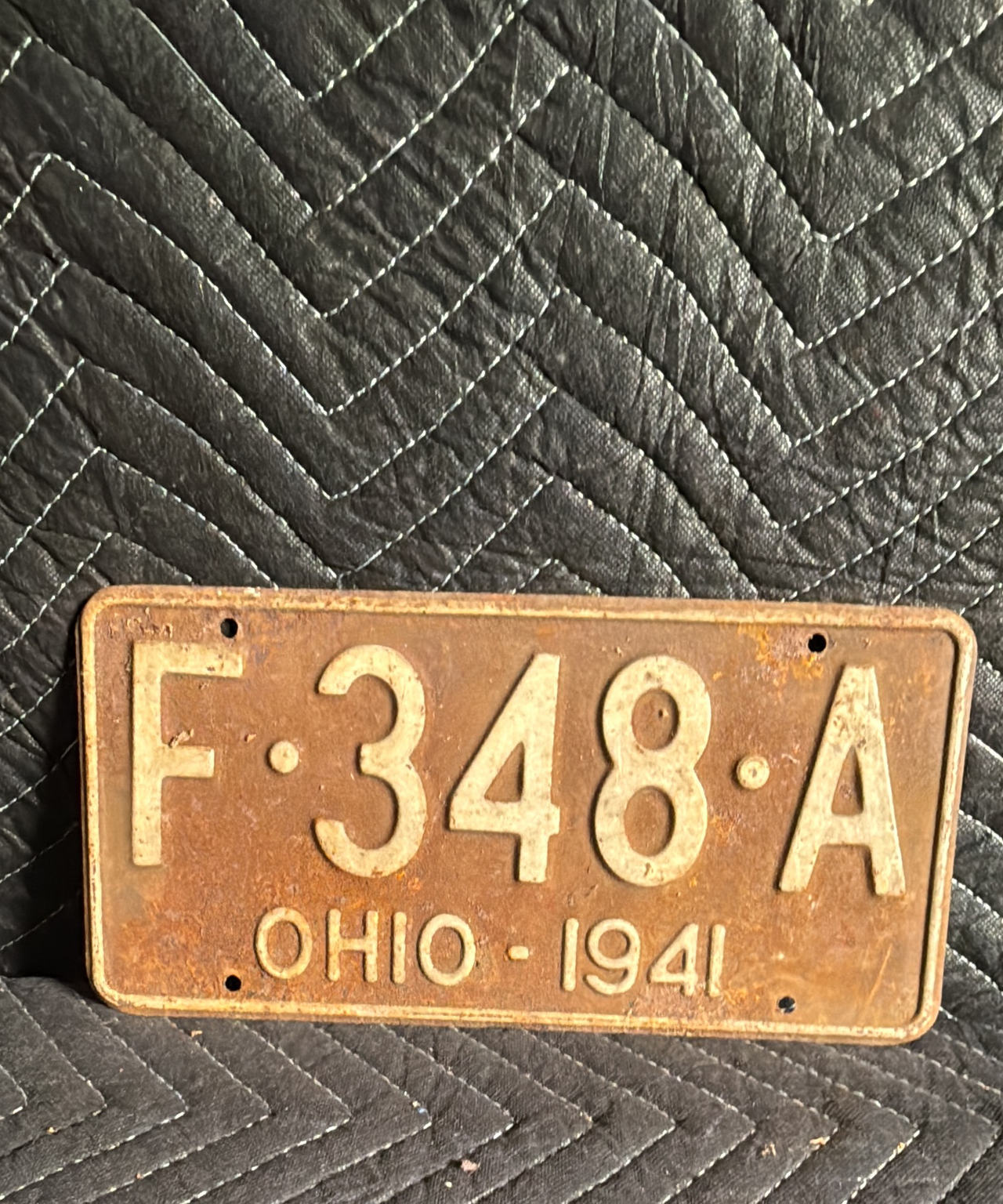 1941 Ohio License Plate F-348-A