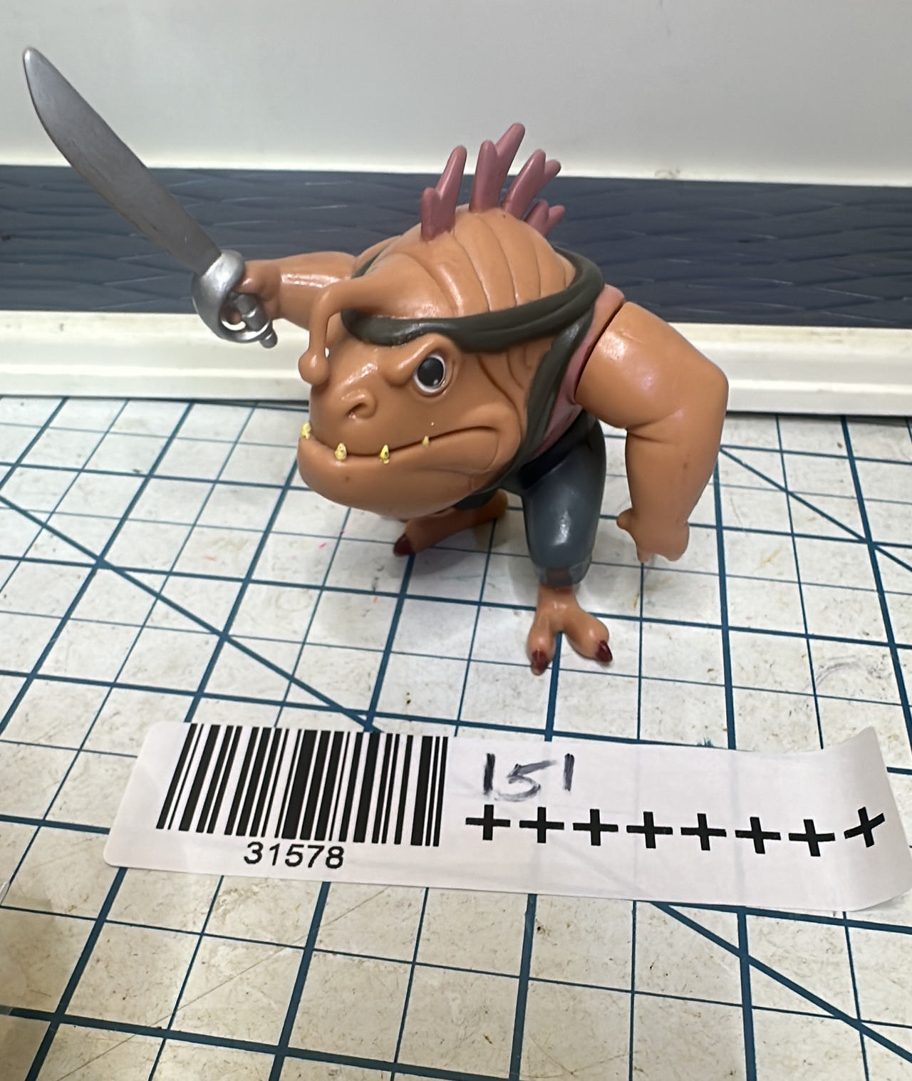 Disney Treasure Planet AQUANOGGIN pirate fish action figure vtg 1990s