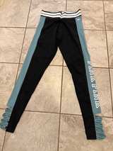 Victoria's Secret PINK Yoga Strappy Leggings Dark Gray and Sage Blue - Image 1