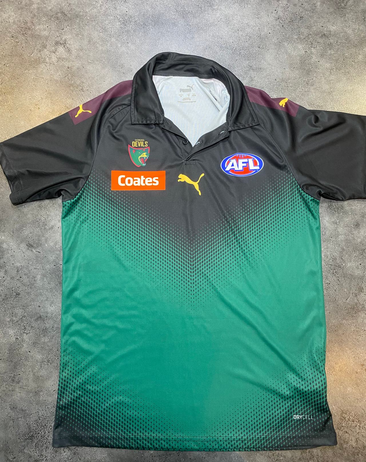 Tasmania Devils AFL Coates talent league puma polo shirt size medium 