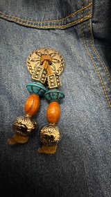 Monique Fashions Vintage Beaded Denim Shirt: size 10 - Image 2