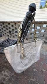 Coach Audrey Metallic Leather Tote Bag - Image 2