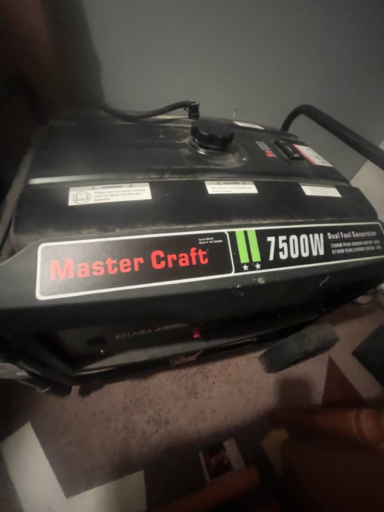 Mastercraft 4500W Dual Fuel Generator