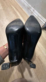 St. John Black Leather Pumps - Image 5