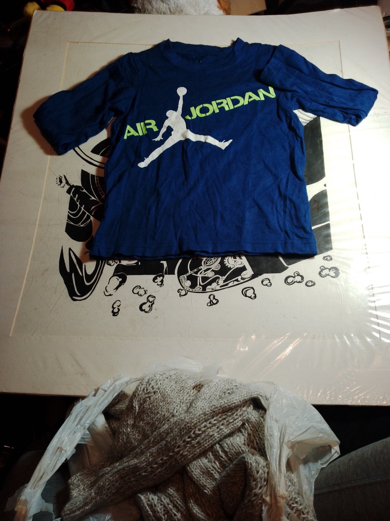 Jordan Kids Long Sleeve Jumpman Shirt Boys Size 5