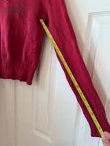 Ralph Lauren Red Quarter Zip Sweater LOOK AT MEASUREMENTS SMALL  - Image 3