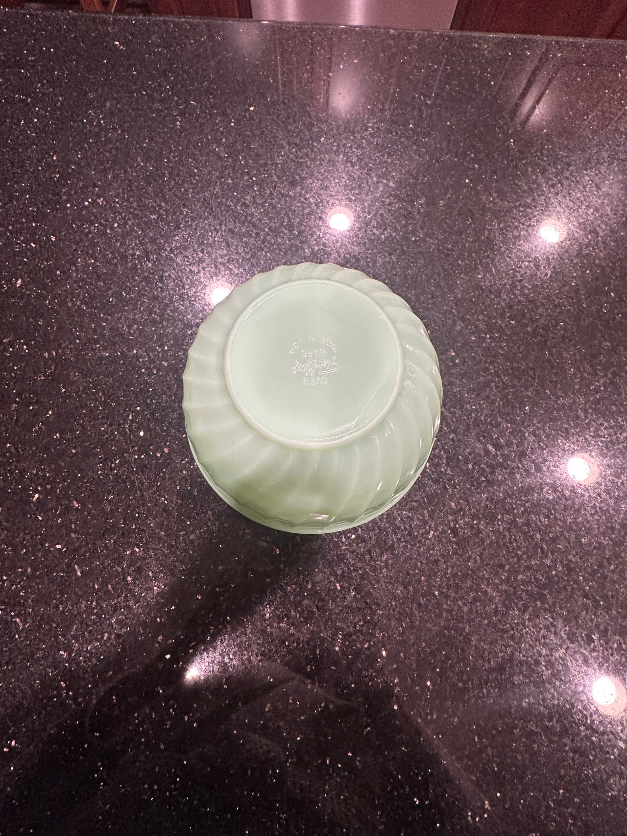 Fire-King Jadeite Swirl Bowl