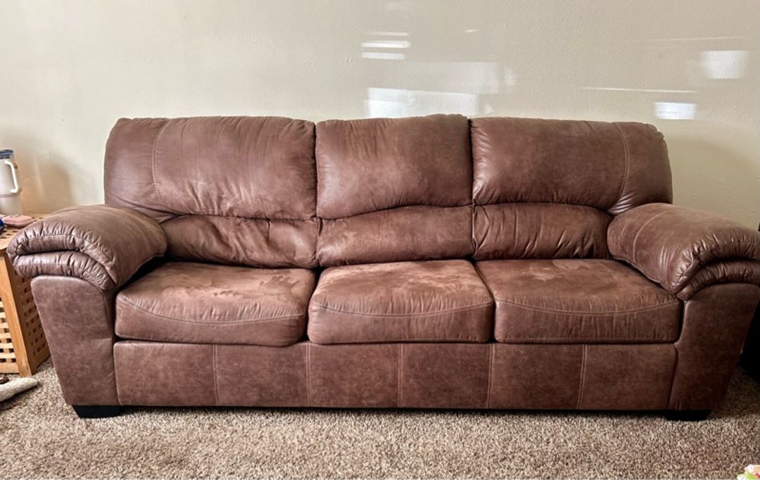 Ashley Bladen Sofa Brown Faux Leather