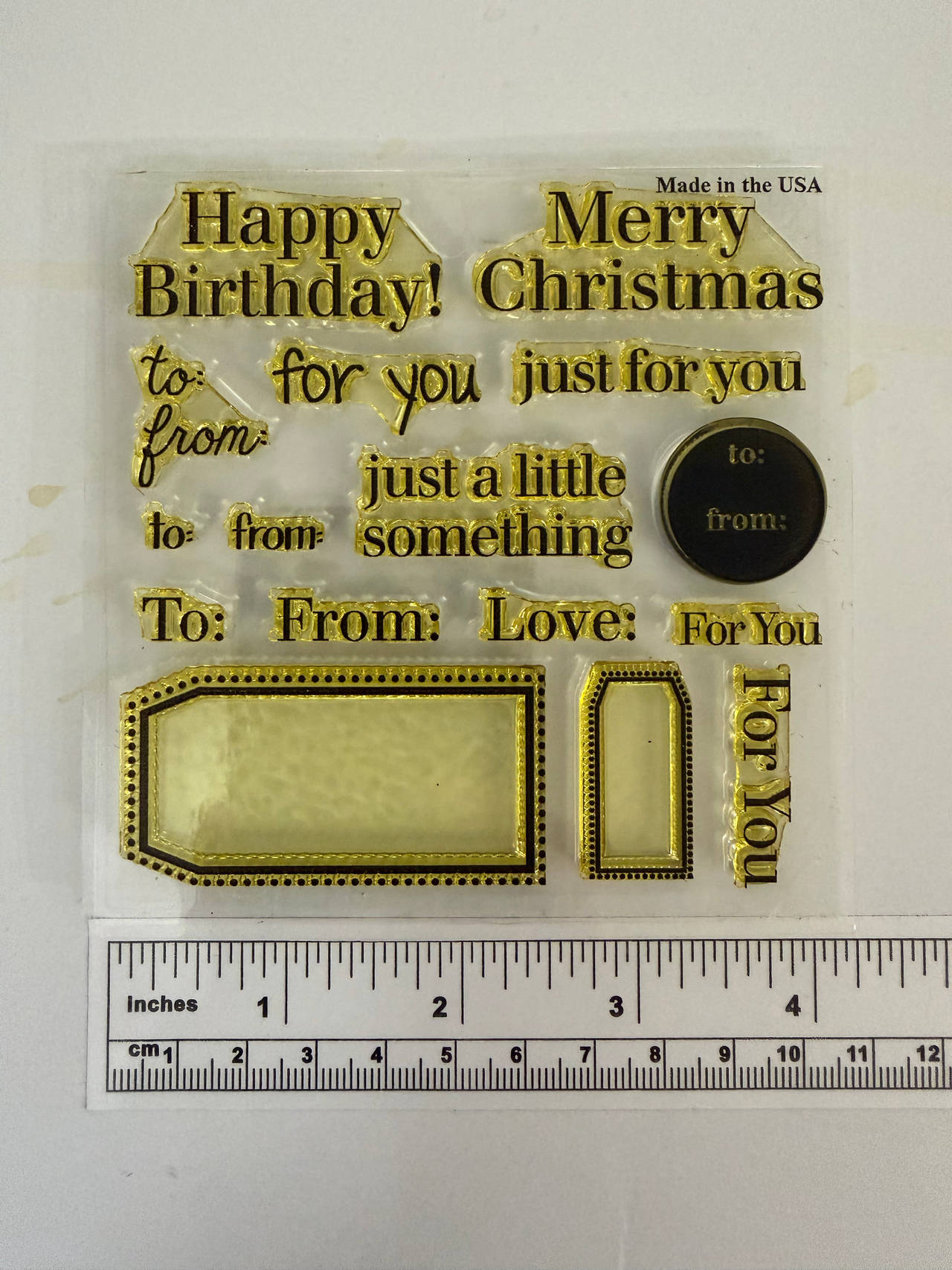 Inkadinkado Clear Stamps Gift Tags and Sentiments