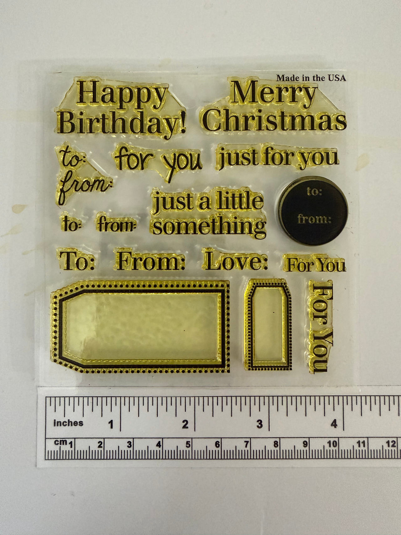 Inkadinkado Clear Stamps Gift Tags and Sentiments