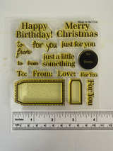 Inkadinkado Clear Stamps Gift Tags and Sentiments - Image 1