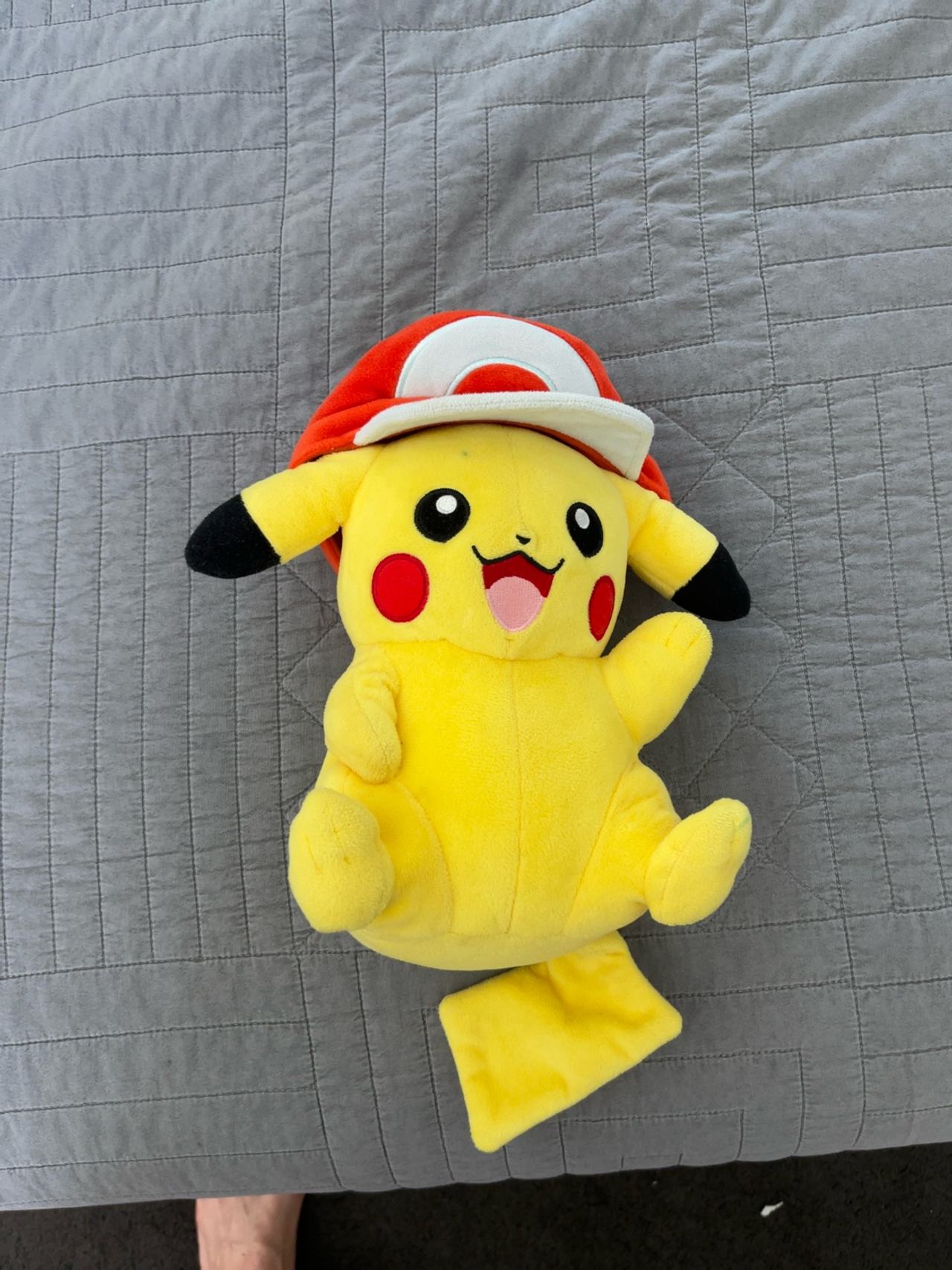 Tomy Pikachu Plush with Ash's Hat (Yellow)