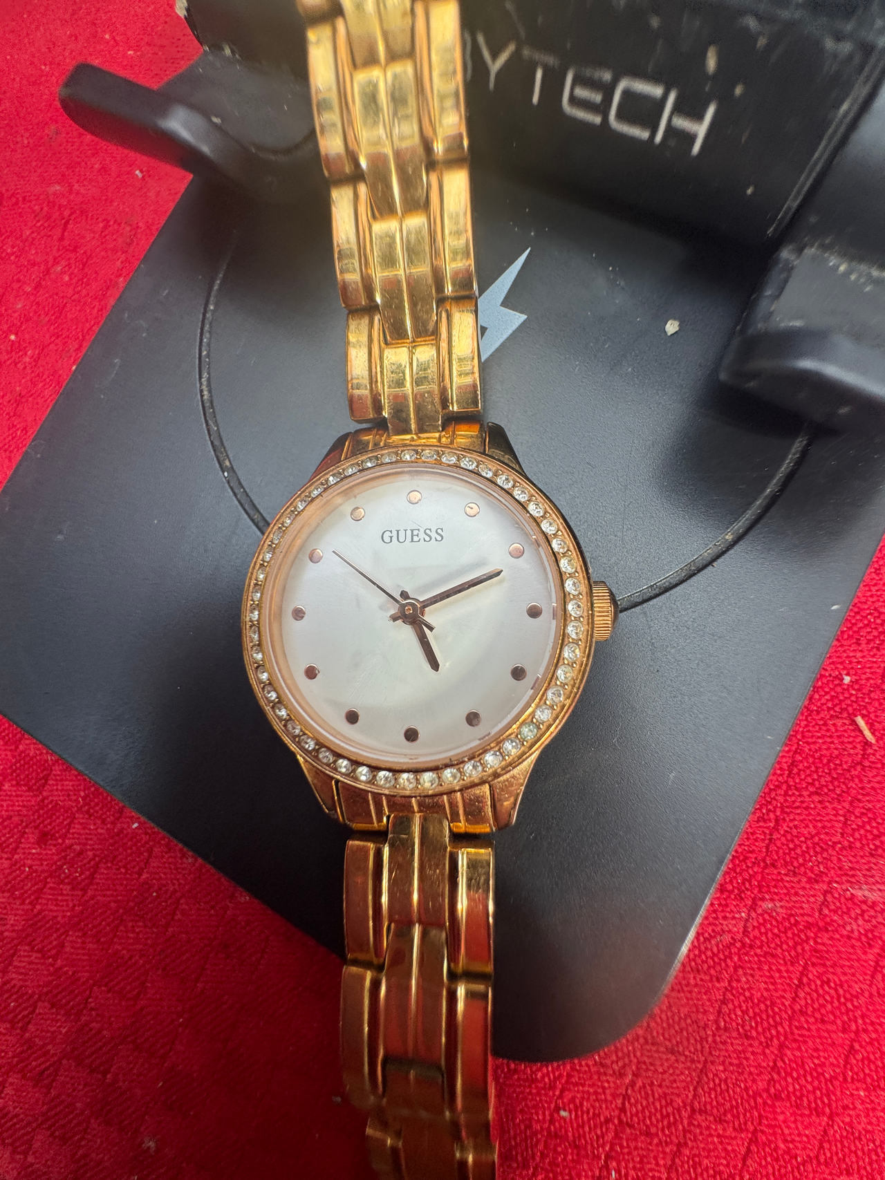 Guess Women's Gold-Tone Crystal Watch
