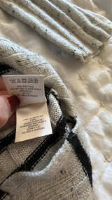 Moth (Anthropologie) Engineer Striped Cowl Neck Oversized Sweater: S - Image 4