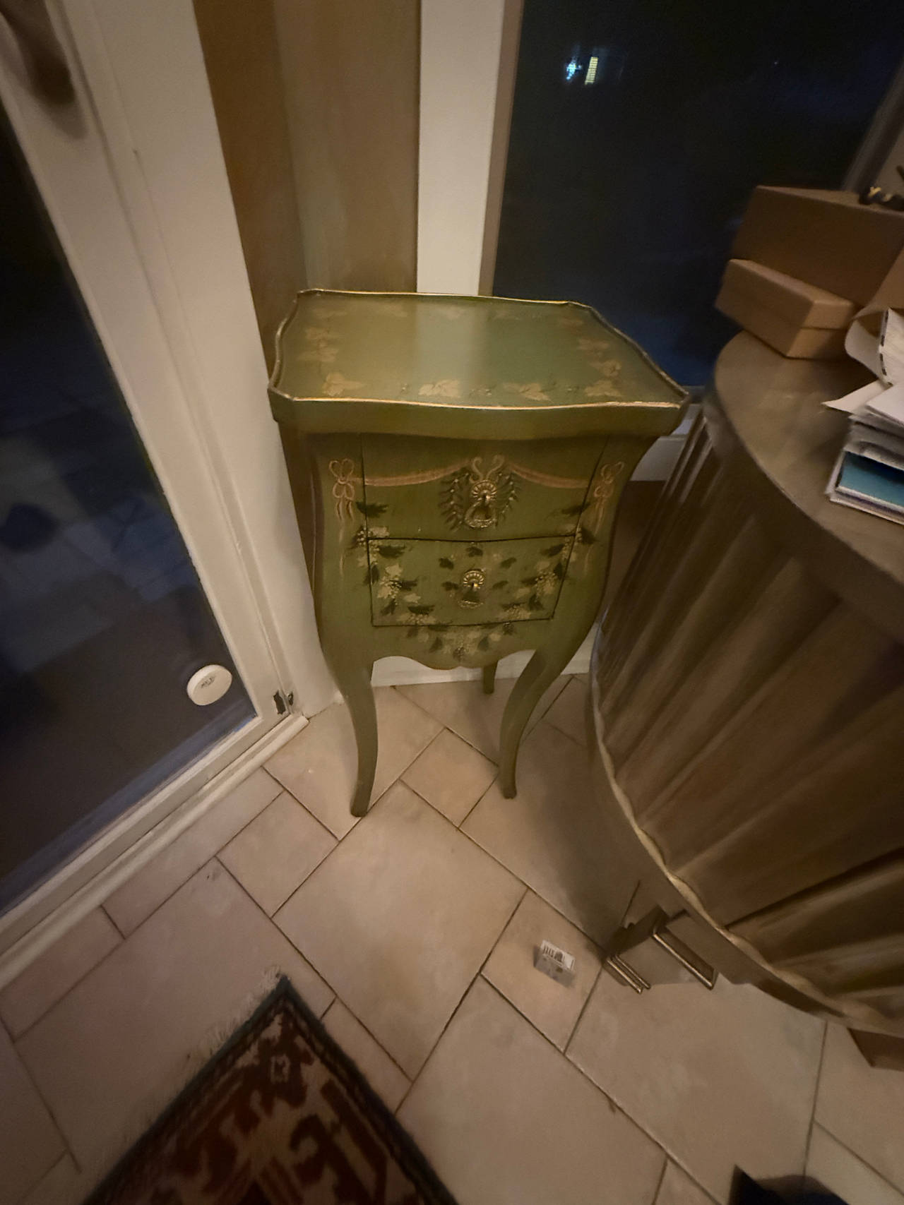 Antique Hand-Painted Nightstand