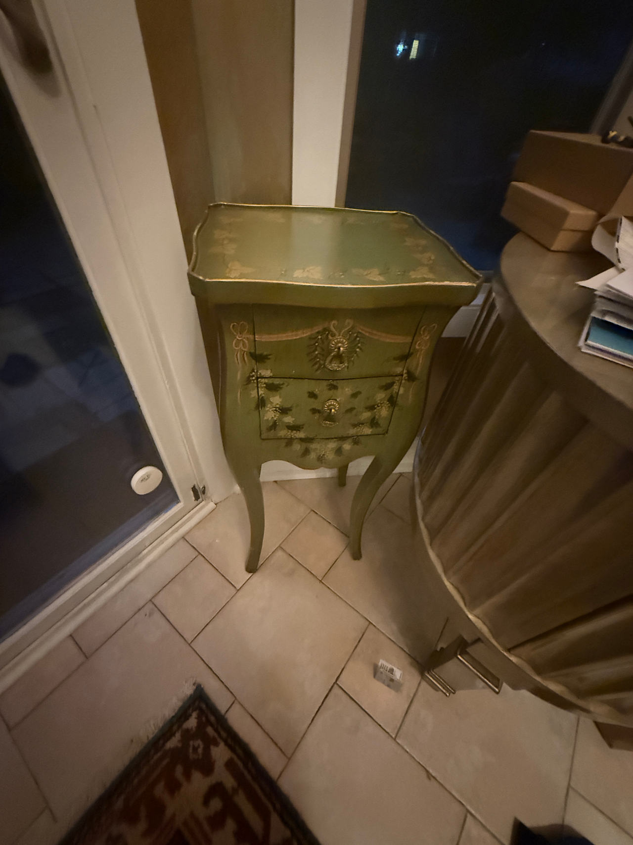 Antique Hand-Painted Nightstand