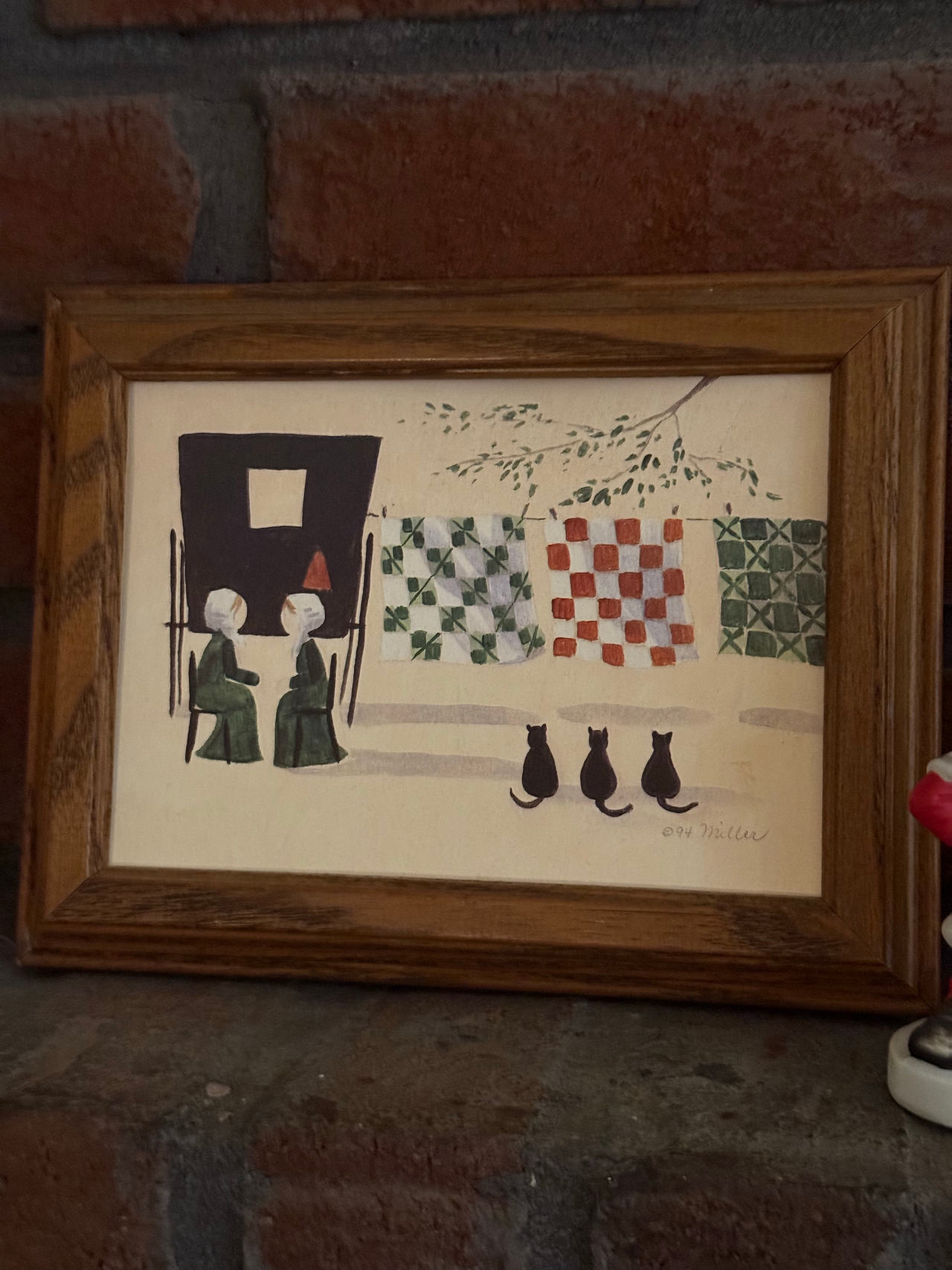 Miller Amish Folk Art Quilt Painting