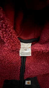 Carhartt Infant 9-Month Fleece Zip-Front Coverall Maroon - Image 3