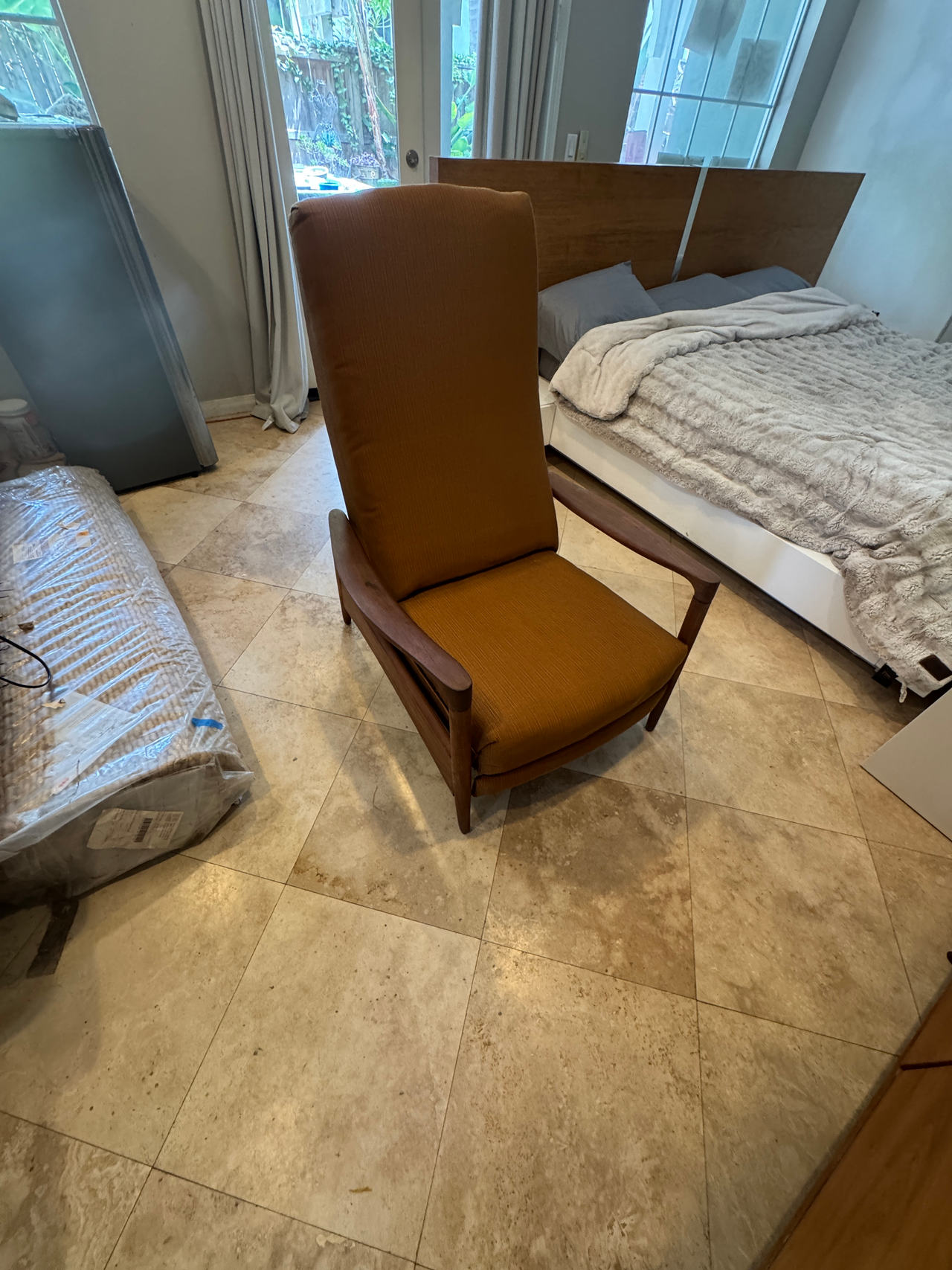 Mid-Century Modern High Back Lounge Chair
