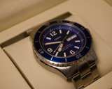 Fossil FB-02 48 mm Dive-Style Watch – Blue Dial & Bezel, Day/Date, Steel Bracele - Image 2