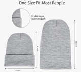 Gelante 3-Pack Dark Gray Men Women Warm Knit Cuffed Plain Beanie Hat - Image 4