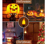 E12 Flame Bulbs 6 Packs, 3 Mode LED Candelabra Flame Light Bulb 2.0 Watt Warm - Image 5