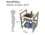 Bathroom Sink for Kids, Adjustable Height Small Sink with Solid Wood Stand - Image 3