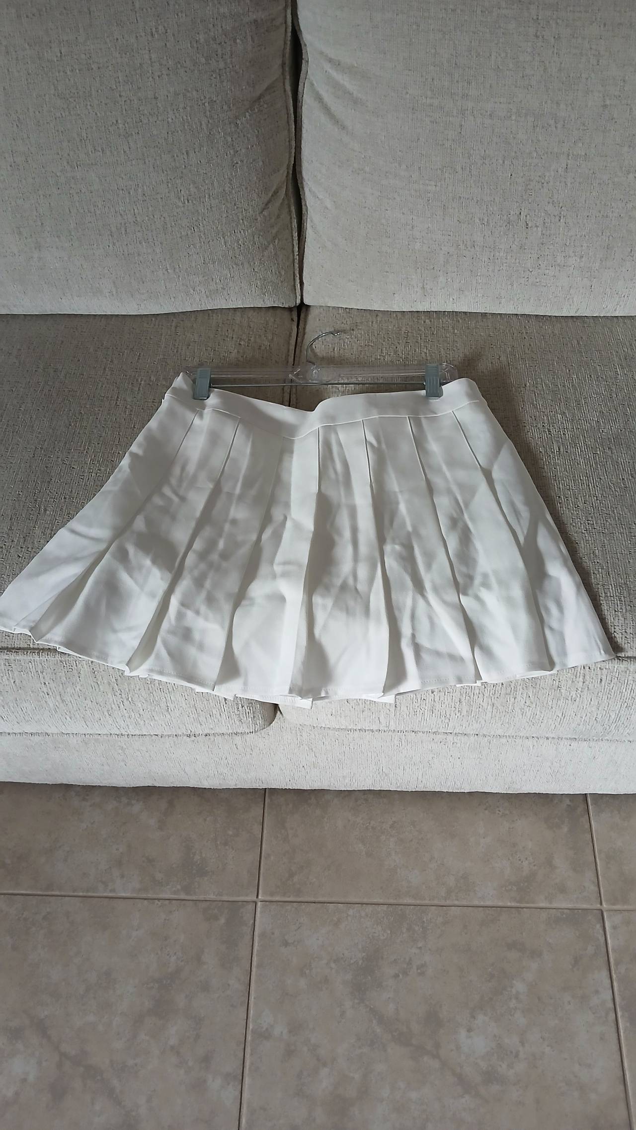 White Pleated Tennis Skirt