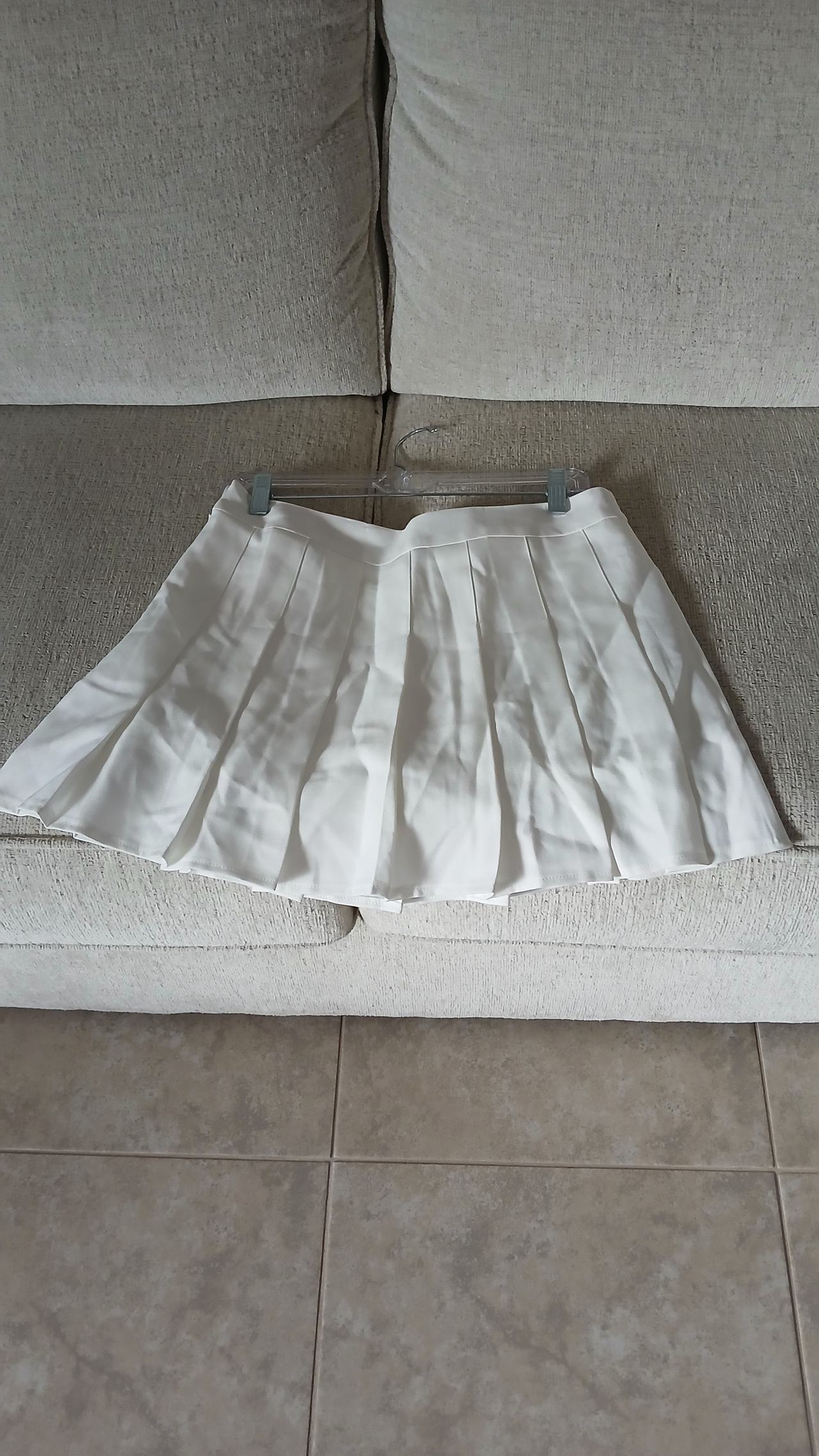 White Pleated Tennis Skirt