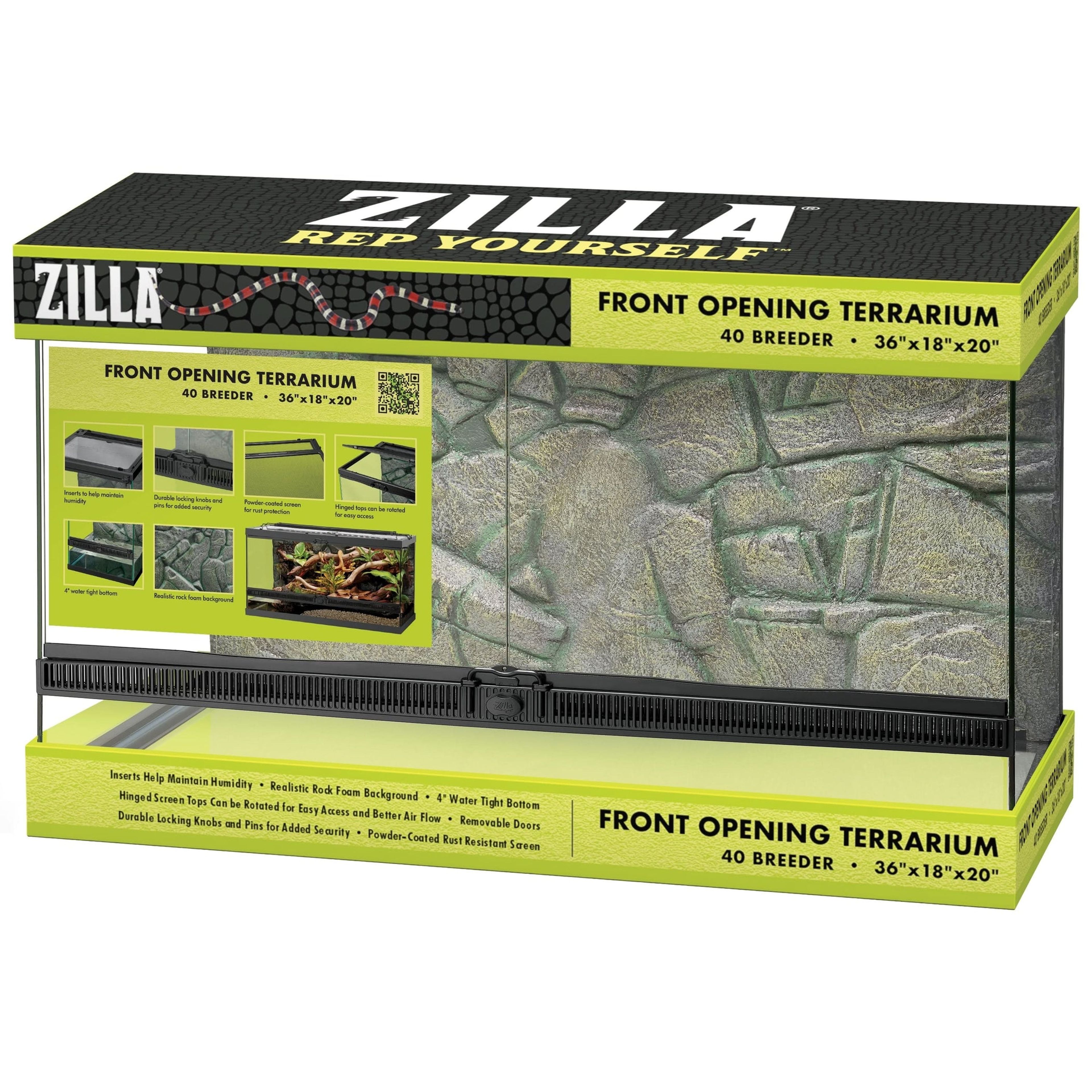 Zilla Front Opening Terrarium 40 Breeder - Image 10
