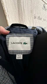 Lacoste Houndstooth Zip Bomber Jacket Black/White - Image 5