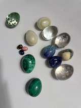 Vintage Stone Egg Collection Crystal Paperweights Decorative Mineral Lot - Image 4