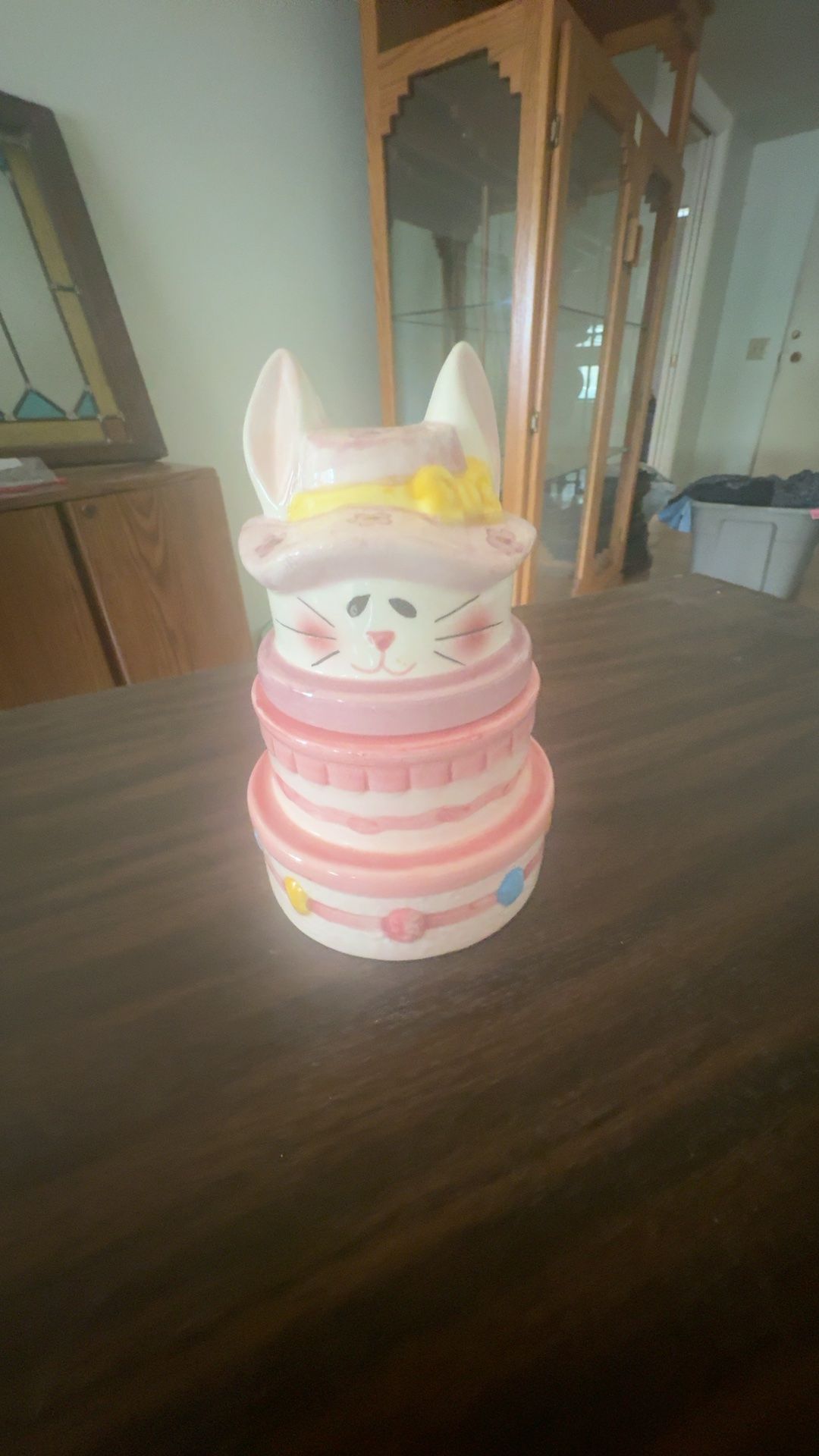Fitz and Floyd Vintage Cat Ceramic Cookie Jar