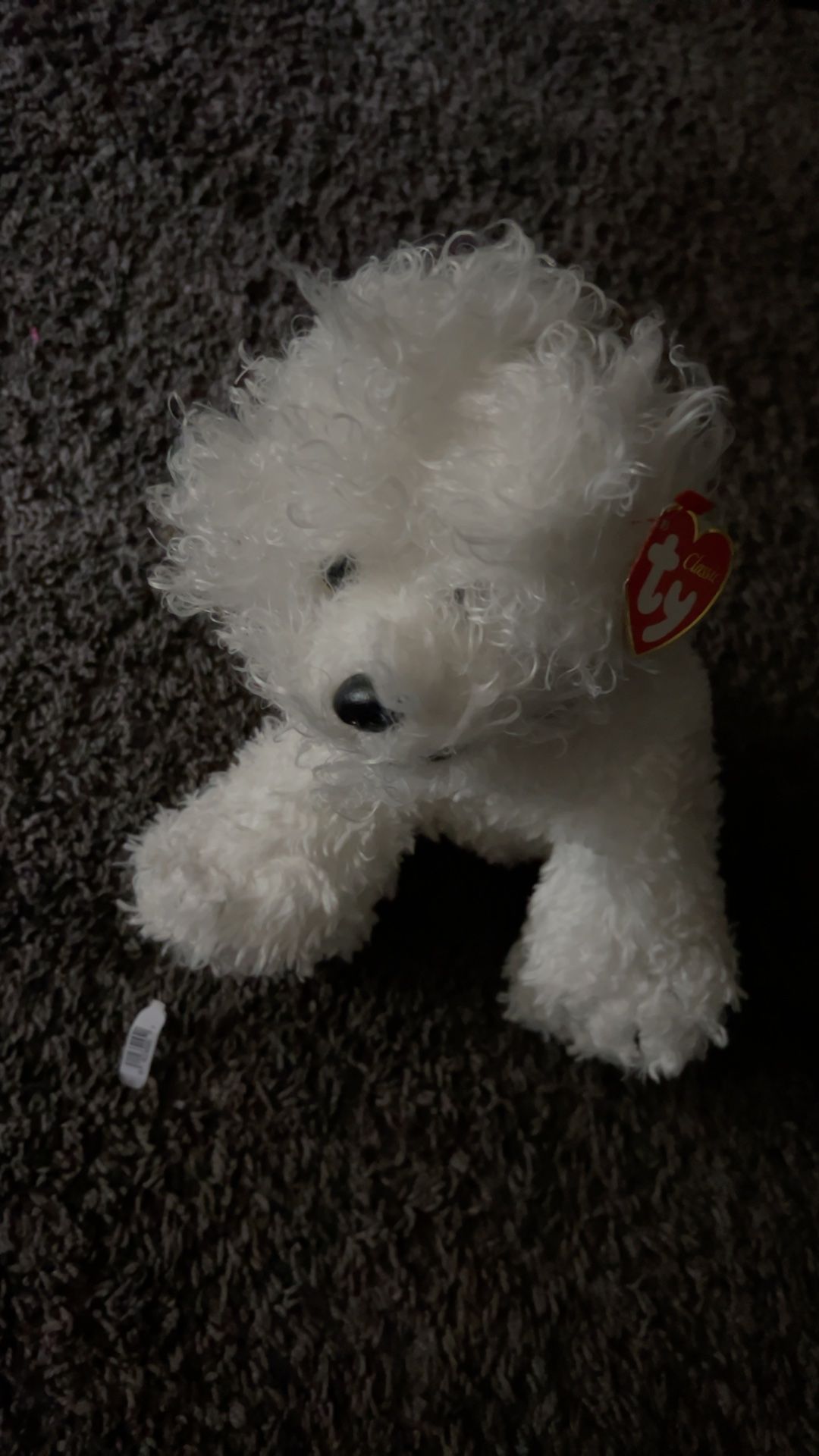 Ty Classic Willow the White Dog Plush Stuffed Animal 10-inch