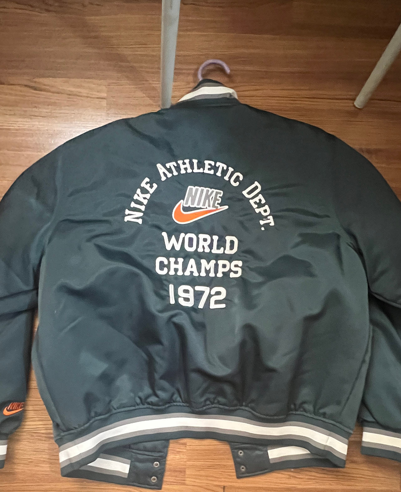 Nike Athletic Dept. World Champs 1972 Varsity Jacket