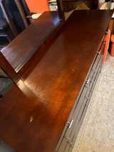Dark Wood 10-Drawer Dresser with Mirror - Image 7