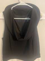 White House Black Market Black and White Dress with Cowl neck  - Image 4