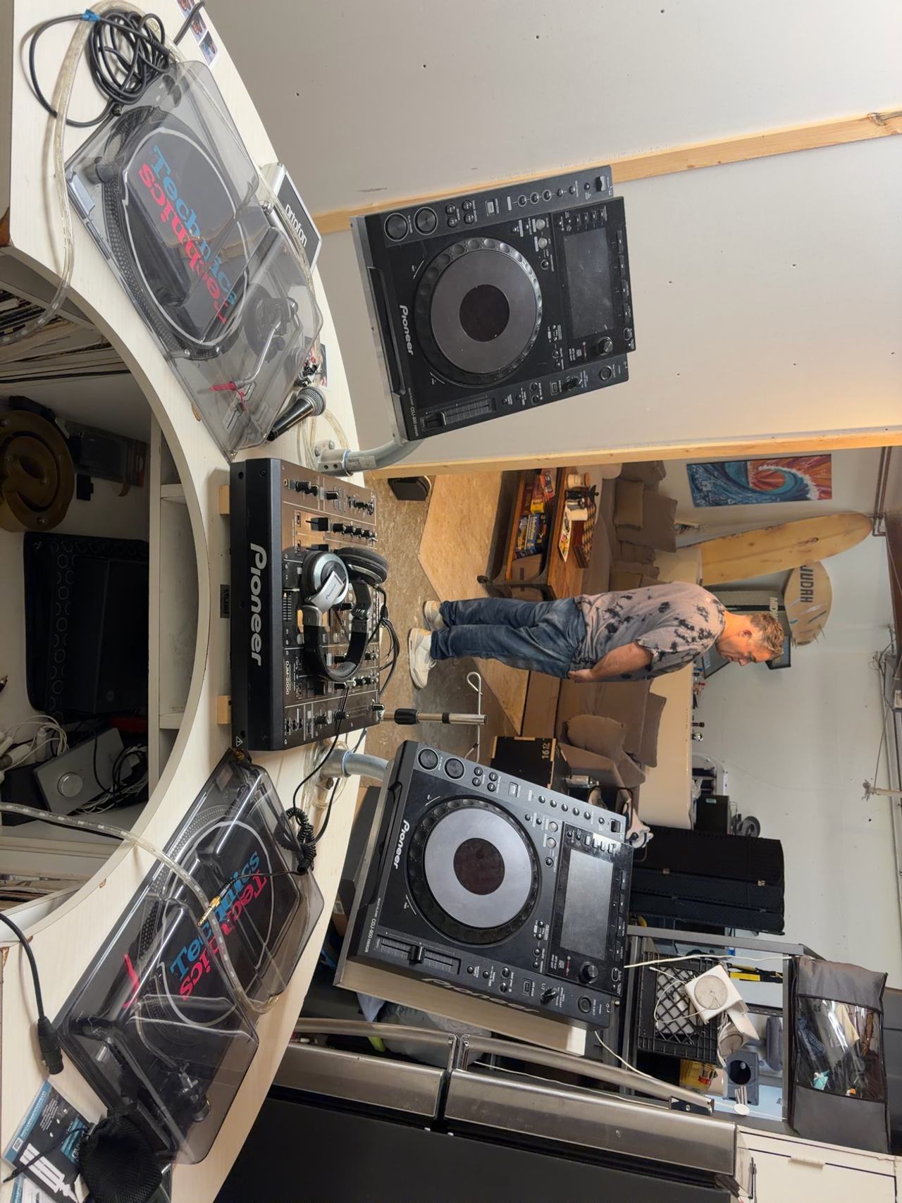 Dual Sf DJ Workstation with Record Storage