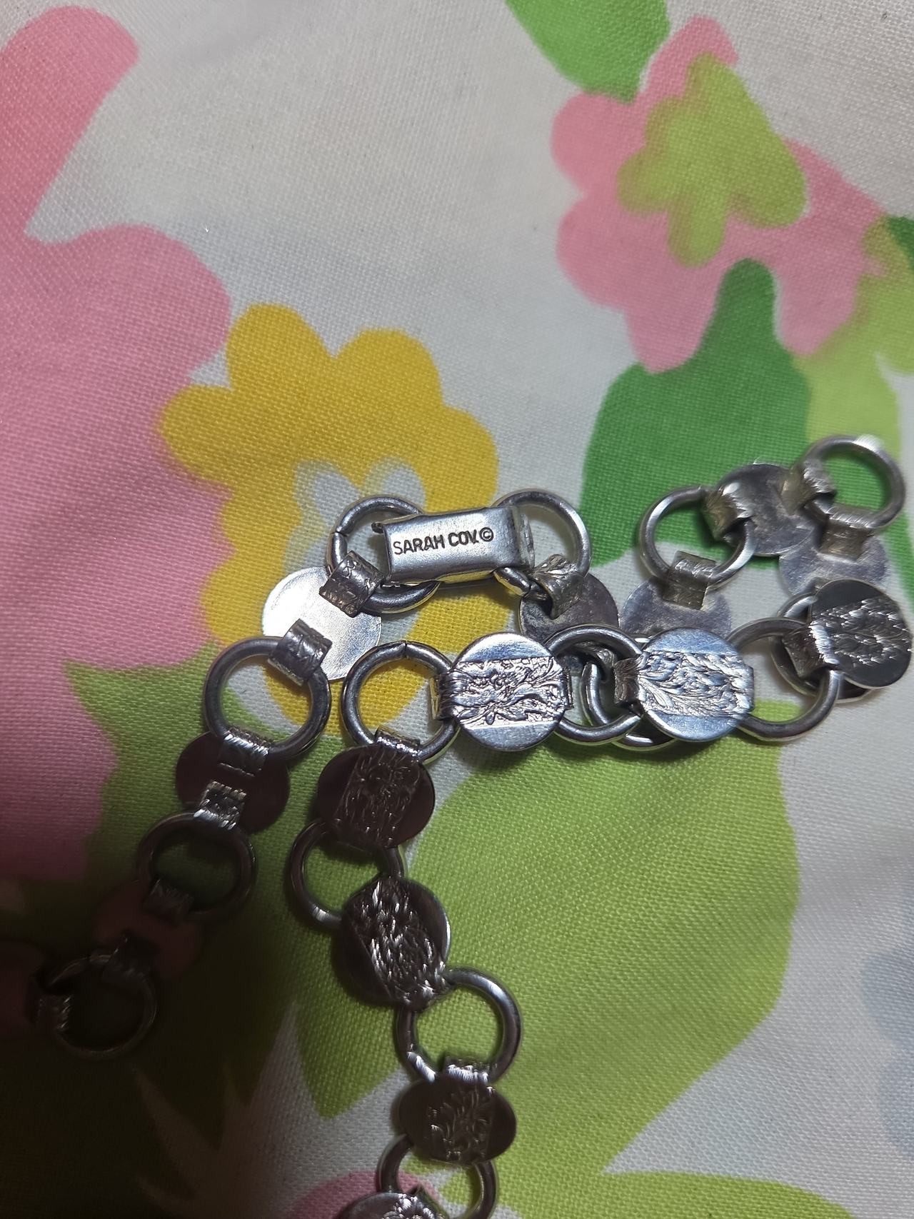 Sarah Coventry Vintage Silver Tone Link 7" necklace