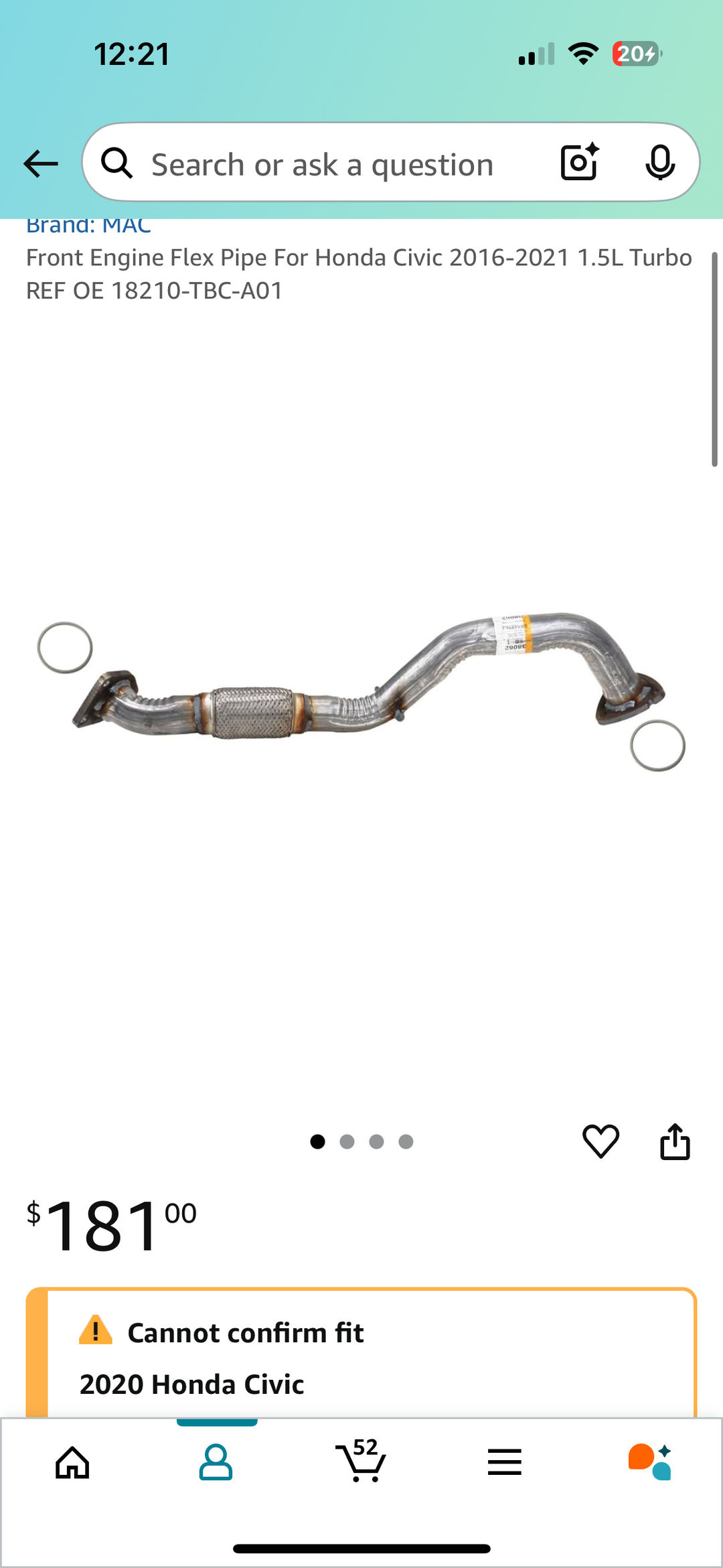 Front Engine Flex Pipe