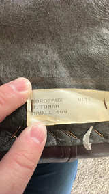 Bordeaux Leather Chair with Ottoman - Image 2