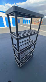 Hart 4-Tier Black Plastic Storage Rack - Image 3