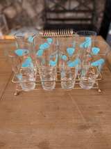 Libbey Mid-Century Modern Atomic Boomerang Highball Glasses and Caddy Set - Image 5