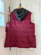 Arizona Jean Company Burgundy Hooded Puffer Vest X-Large - Image 4