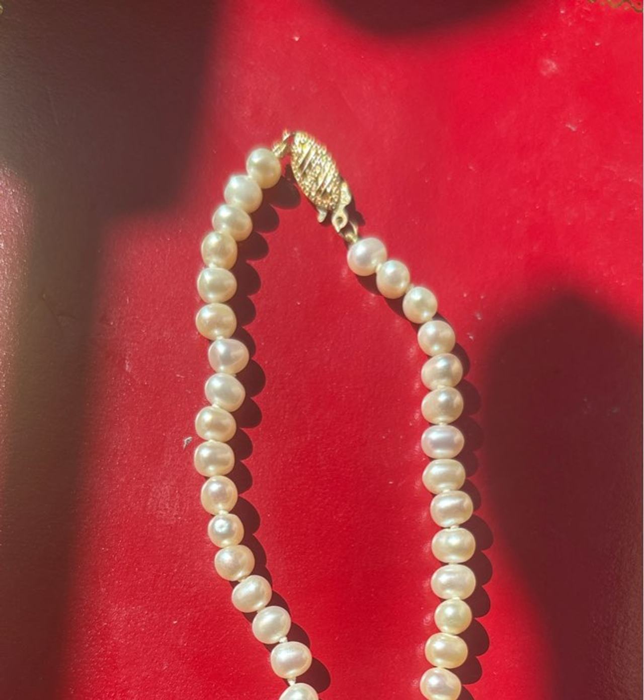 Cultured Pearl Necklace with 14k Gold Clasp