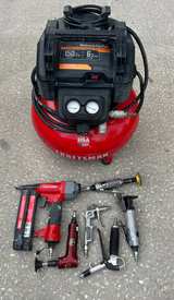 Craftsman 6-Gallon 150psi Pancake Air Compressor with 5 tools - Image 1