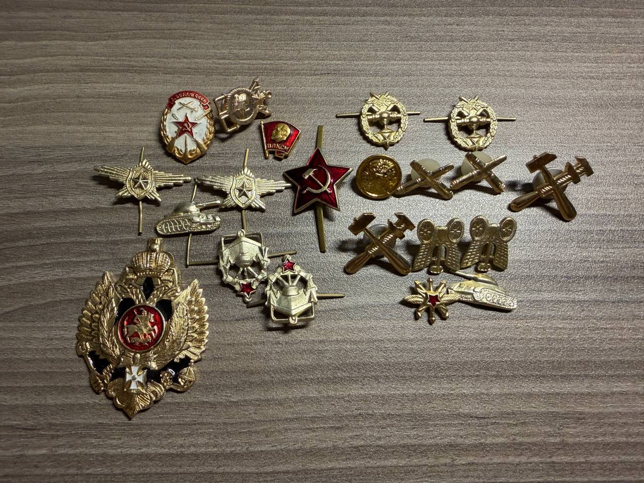 Vintage Soviet Military Pins and Insignia Lot