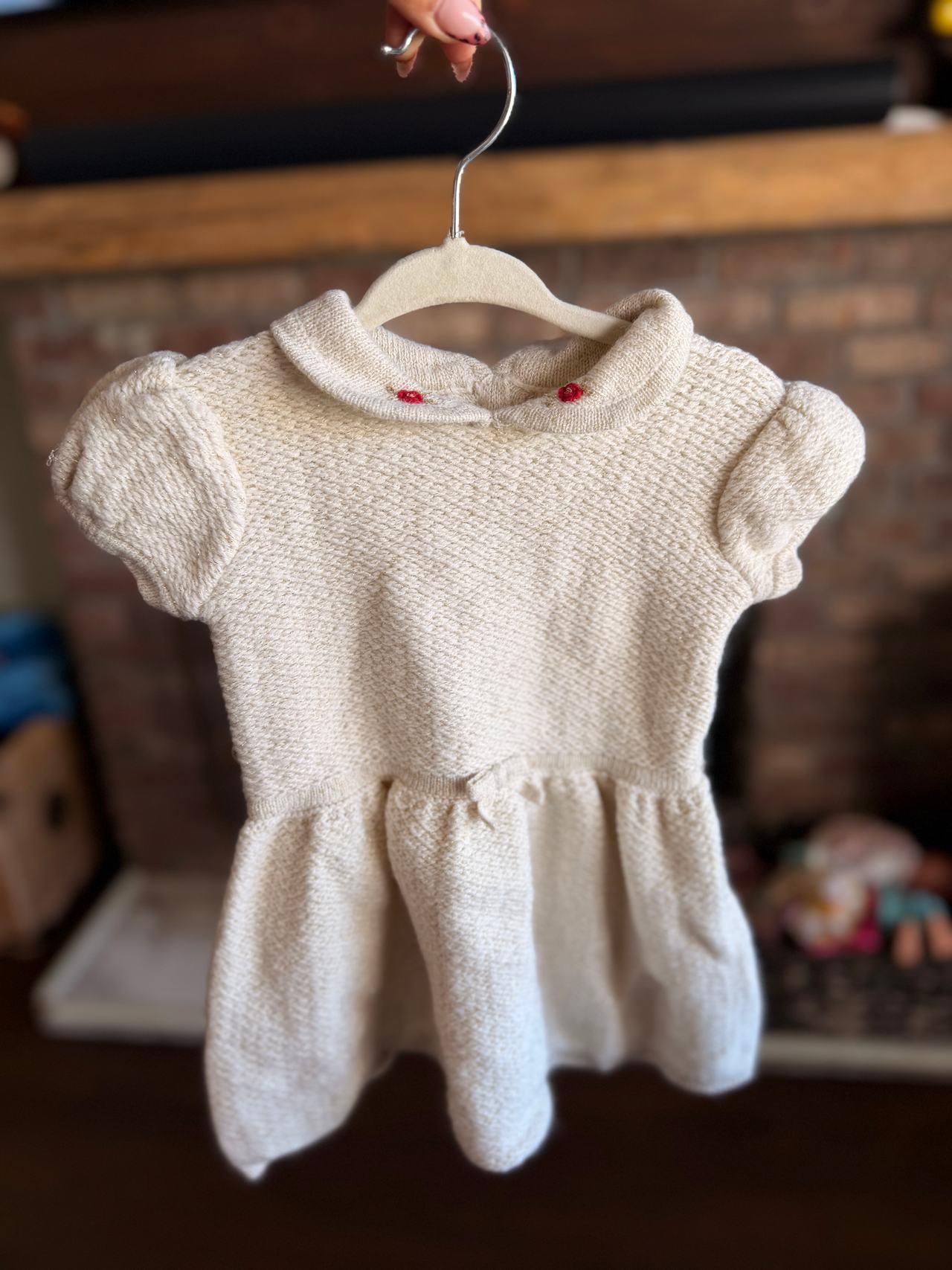 Janie and Jack Knit Peter Pan Collar Dress age 6-12 mos