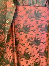 Men's Dragon Print Mandarin Collar Button Down Shirt - Image 5