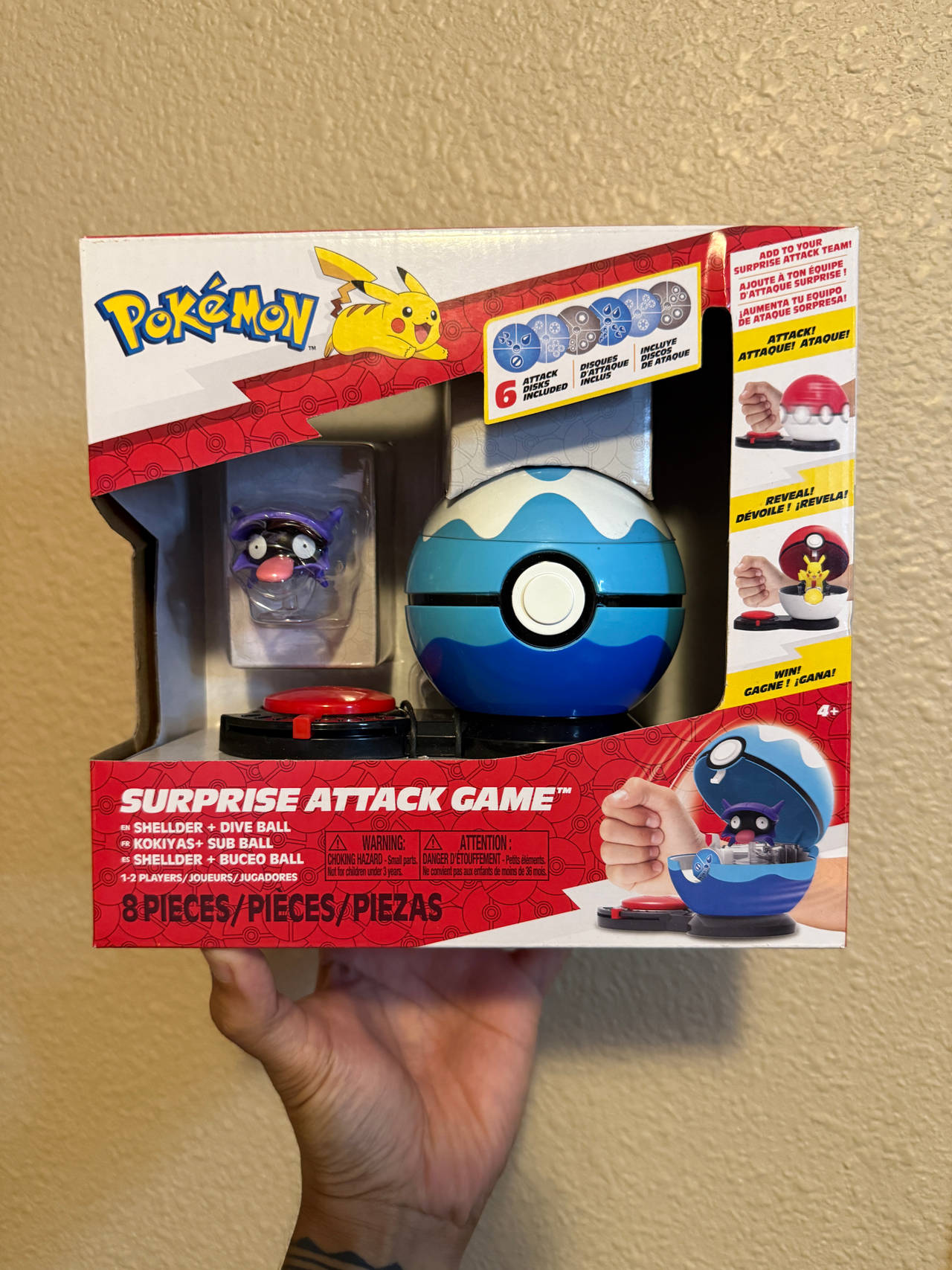 Pokemon Surprise Attack Game Shellder & Dive Ball